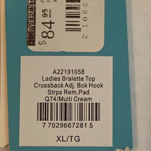 Aqua 2 Piece Floral Womens XL Bikini Quintsoul Multi Cream Sun Surf Sand Beach - Picture 8 of 12